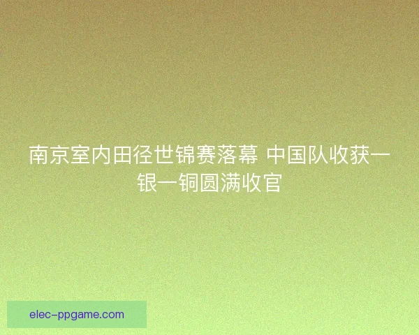 南京室内田径世锦赛落幕 中国队收获一银一铜圆满收官